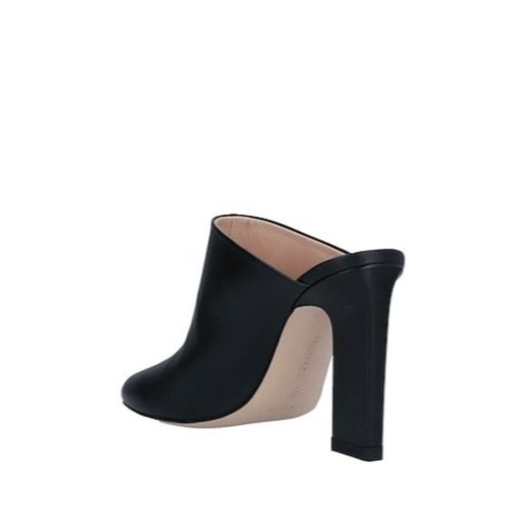 WANDLER woman's black leather Mules heels clogs size 38.5 - Picture 3 of 11